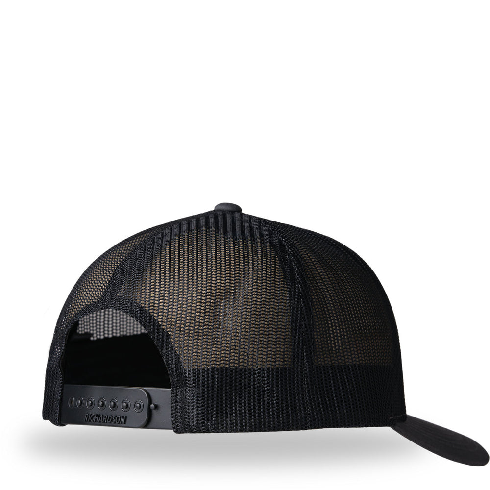 Embroidered Trucker Hat Charcoal/Black