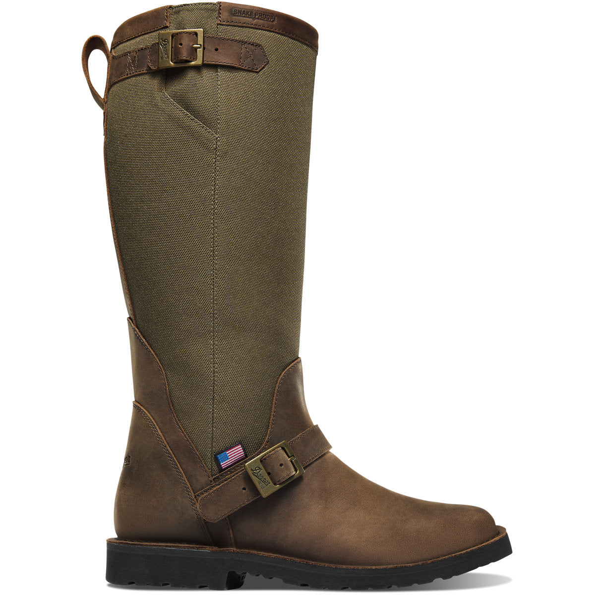 San Angelo Snake Boot Brown Square Toe