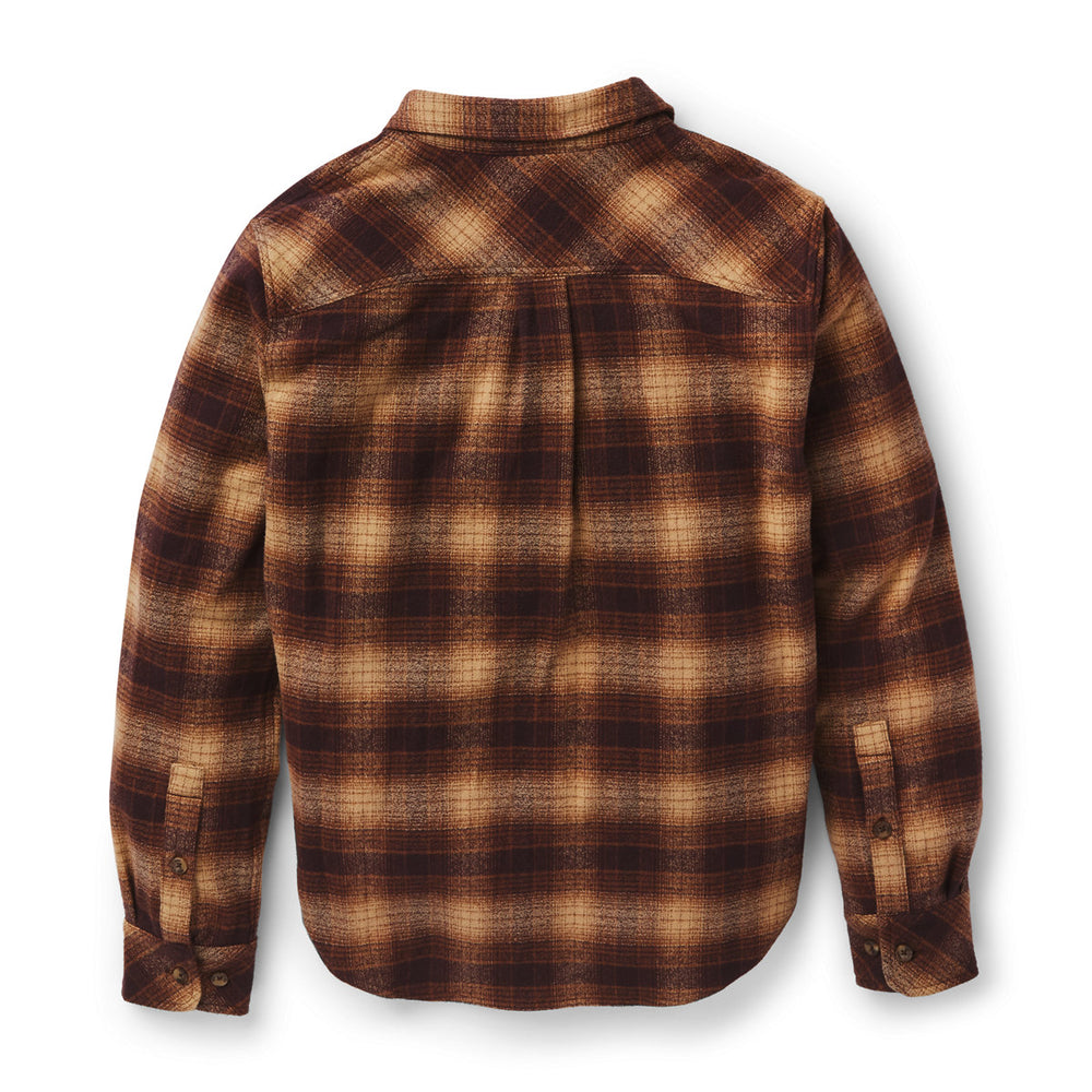 Sauvie Cotton Flannel Shirt  Espresso Plaid