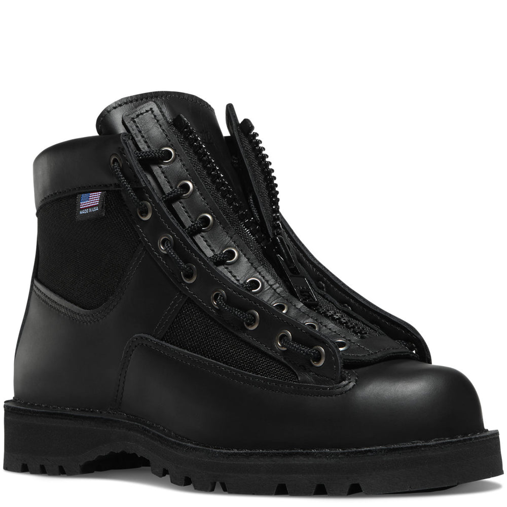 Lace-in Boot Zipper 6" Black