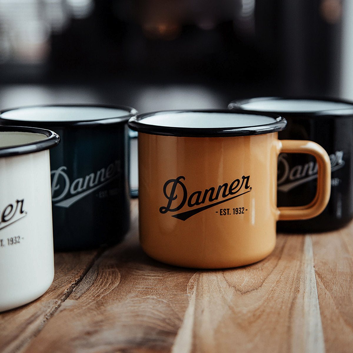 Enamel Camp Mug 12oz Apricot Yellow