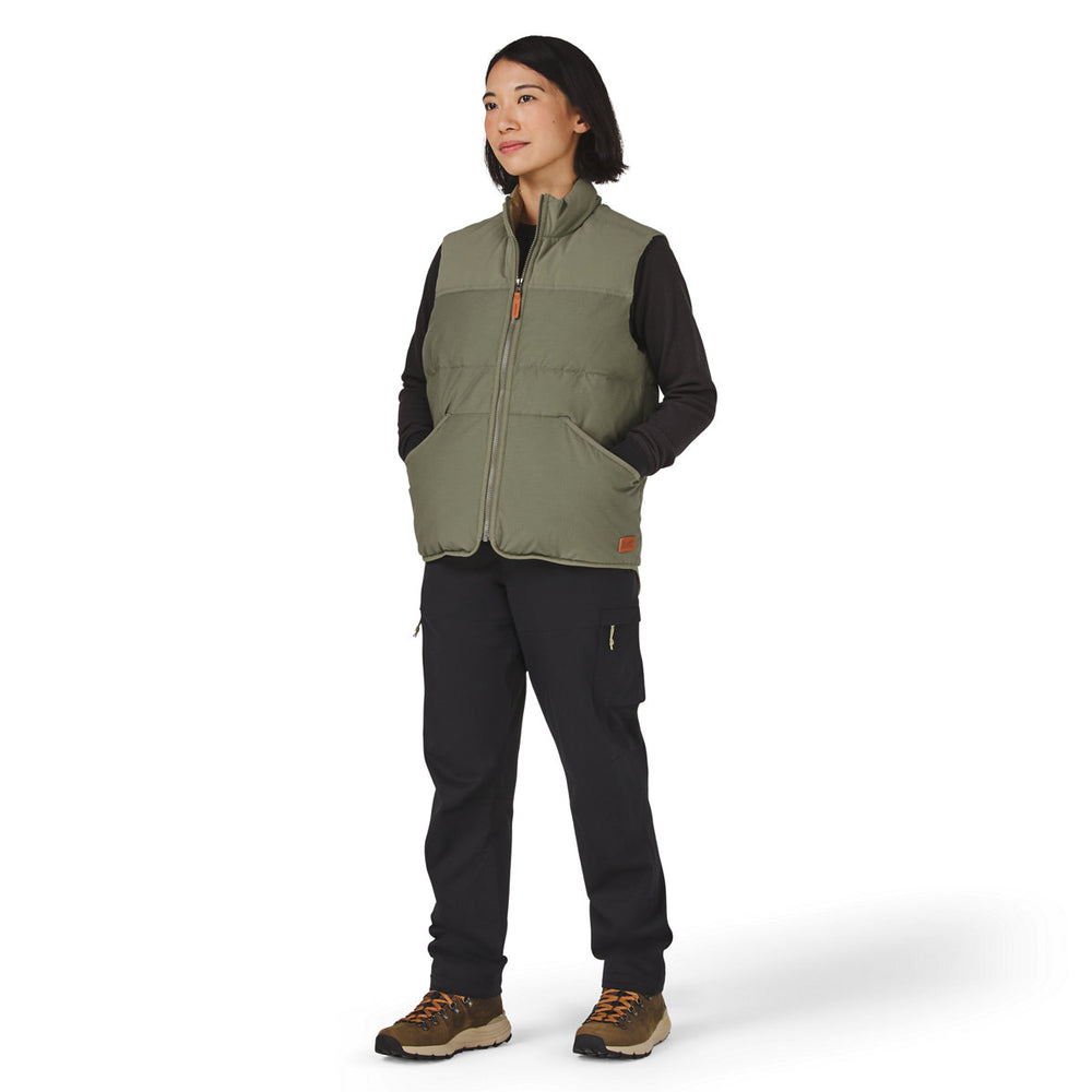 Zigzag Down Vest Dusty Olive